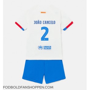 Barcelona Joao Cancelo #2 Udebanetrøje Børn 2023-24 Kortærmet (+ Korte bukser)